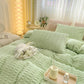 Solid Color Textured Plush Bedding Set - image 18