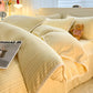 Wavy Stripe Jacquard Plush Bedding Set - Light Yellow - Bedding Set - King - image 5