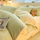 Wavy Stripe Jacquard Plush Bedding Set - Green - Bedding Set - King - image 13