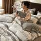 Artistic Style Striped Jacquard Plush Bedding - image 7