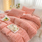 Solid Color Textured Plush Bedding Set - image 6