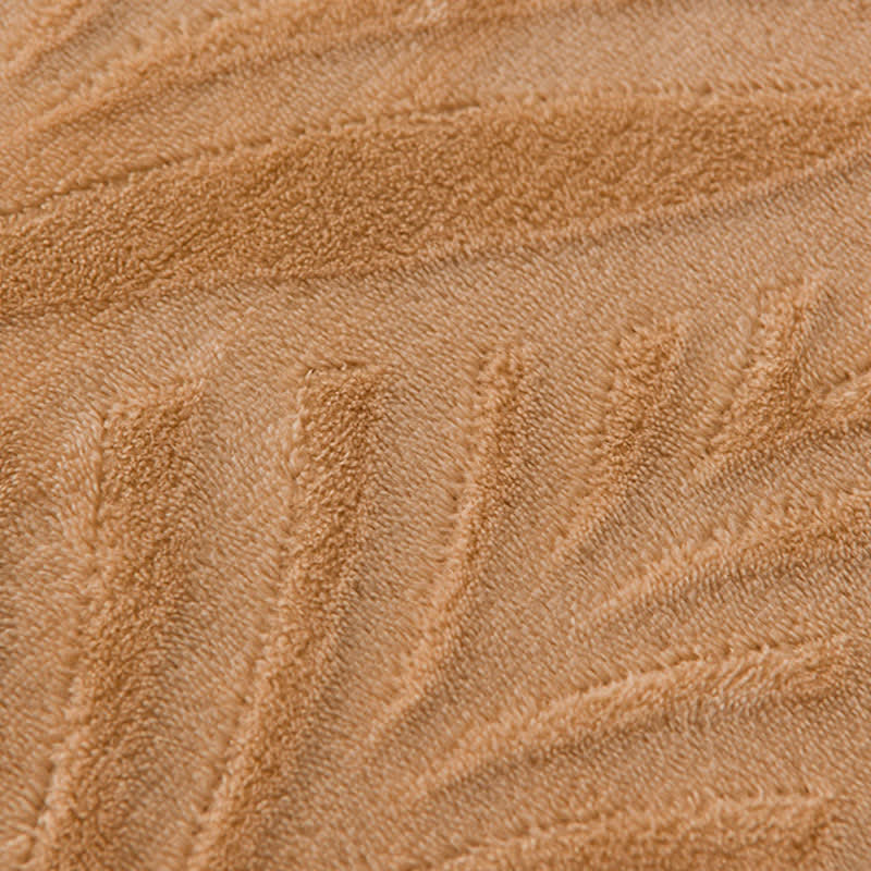 Leaf-inspired Textured Plush Bedding Set(4PCS) - image 12