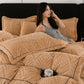 Leaf-inspired Textured Plush Bedding Set(4PCS) - image 10