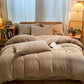 Vertical Striped Textured Plush Bedding Set(4PCS) - image 2