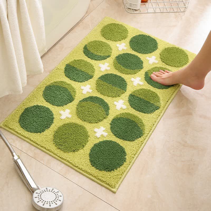 Geometric Pattern Jacquard Non-slip Bath Mat - image 2