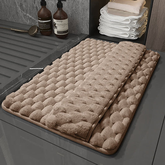 Solid Color Non-slip Absorbent Bath Mat - Coffee - 23"W x 35"L - image 0