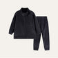 Solid Plush Zip-up Child Loungewear Set - Dark Gray - Child:170cm - image 8