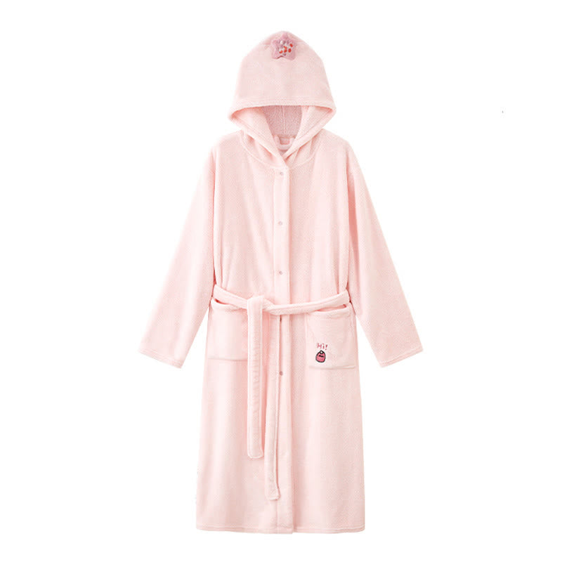 Matching Family Solid Color Hooded Bathrobe - image 5
