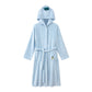 Matching Family Solid Color Hooded Bathrobe - Blue - Adult:L - image 6