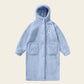 Solid Color Hooded Button Child Bathrobe - Blue - Child:160-170cm - image 7