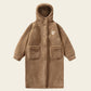 Solid Color Hooded Button Child Bathrobe - image 6