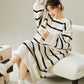 Round Neck Striped Plush Nightgown - image 3