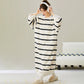 Round Neck Striped Plush Nightgown - image 5