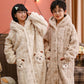Bear-Ear Hooded Button Plush Child Robe - image 1