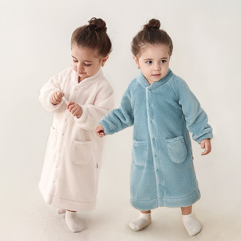 Solid Color Plush Baby Robe - image 0