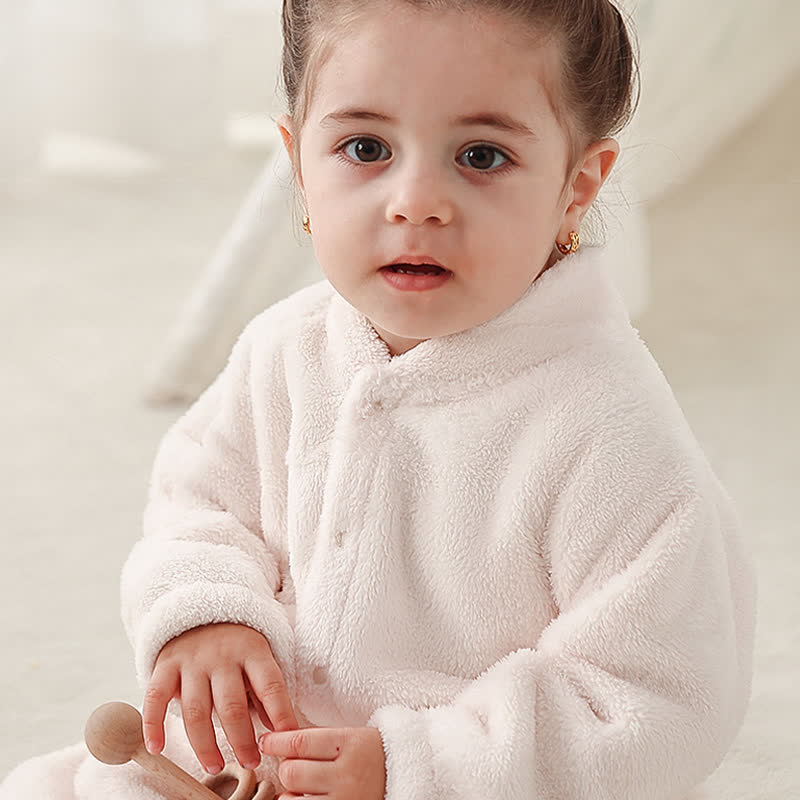 Solid Color Plush Baby Robe - image 4