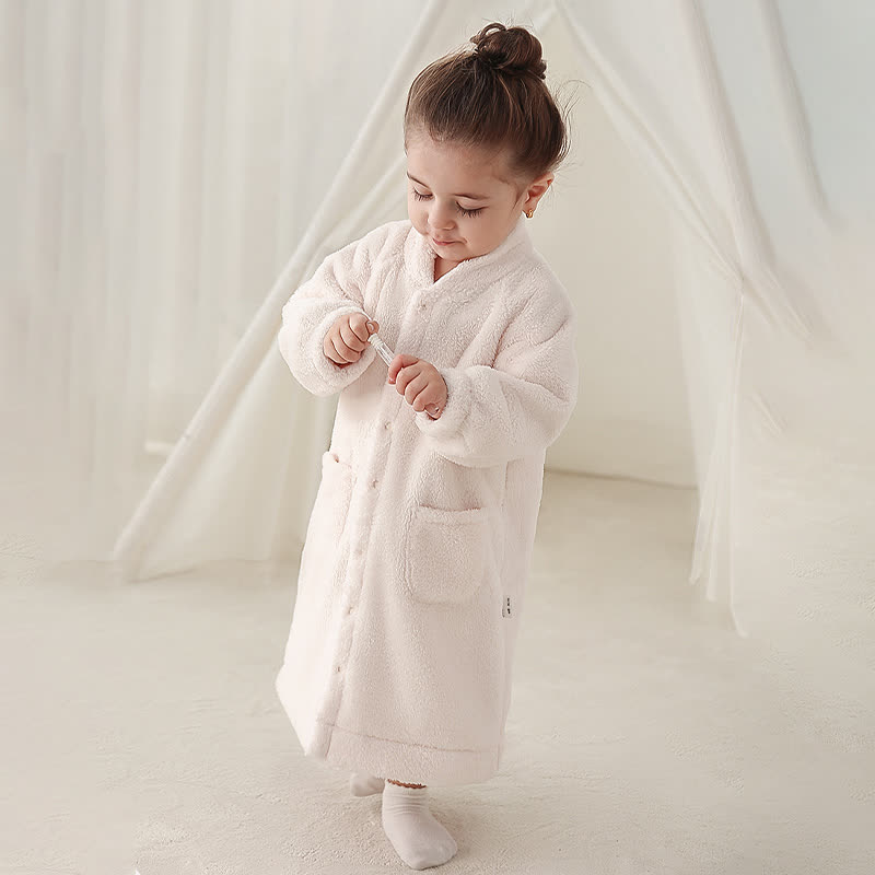 Solid Color Plush Baby Robe - image 1