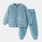Solid Color Plush Baby Robe - Blue - Loungewear - Child:130cm - image 12