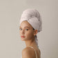 Breathable Antibacterial Hair Drying Towel Wrap - Pink - 2PCS - 26" x 39" - image 4