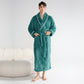 Unisex Plush Solid Warm Long Robe - image 5