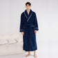 Unisex Plush Solid Warm Long Robe - image 9