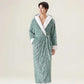 Jacquard Hooded Plush Warm Bathrobe - image 5