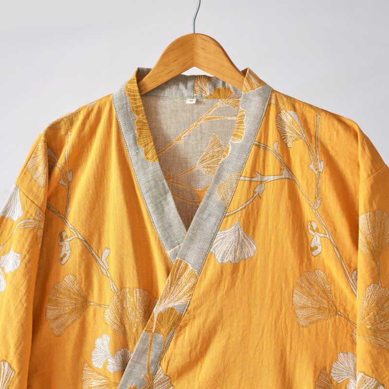 Ownkoti Cotton Gauze Ginkgo Kimono Robe - image 52