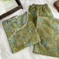 Oriental Style Peony Cotton Gauze Pajamas - image 2