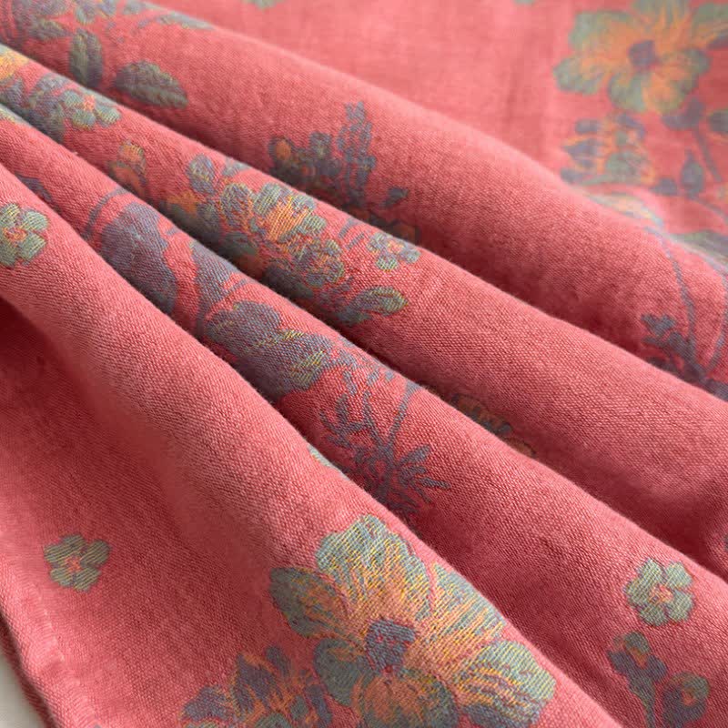 Oriental Pink Peony Cotton Gauze Pajamas - image 4