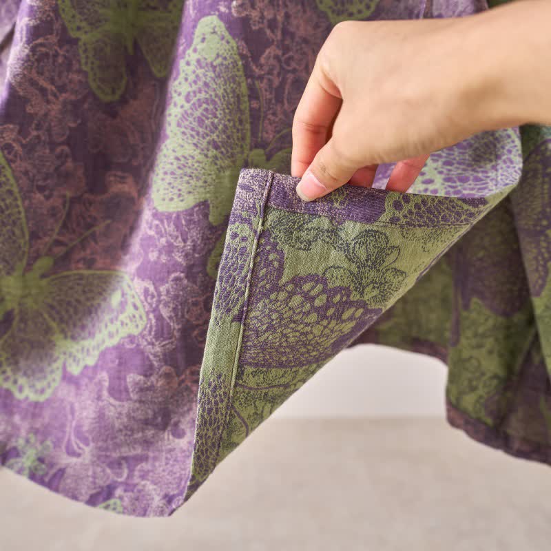 Elegant Butterfly Ruffled Cotton Nightdress - image 7