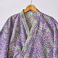 Botanical Plant Cotton Gauze Kimono Robe - image 6