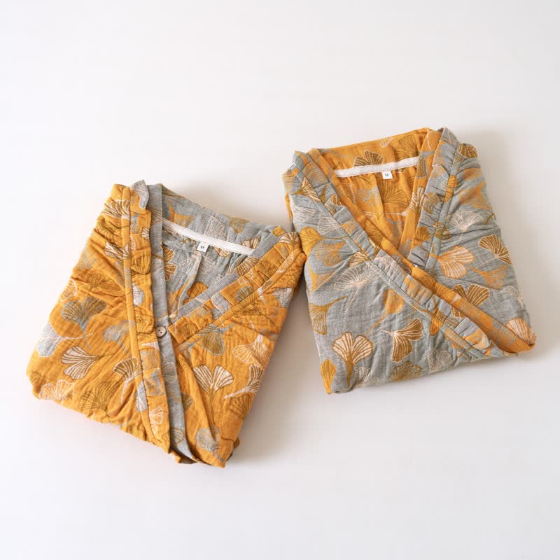 Ginkgo Leaf Ruffled Cotton Nightdress - image 2