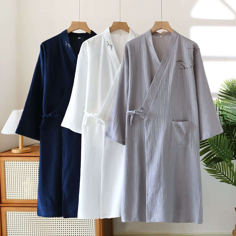 Unisex Bamboo Cotton Gauze Bathrobe - image 1