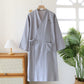 Unisex Bamboo Cotton Gauze Bathrobe - Gray - XL - image 6