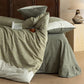 Sage Green Linen-Cotton Toile Bedding Set(4PCS) - image 1