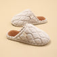 Wavy Textured Closed-Toe Plush Warm Slippers - image 3