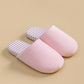Striped Sole Plush-Lined House Slippers - Pink - L - image 6