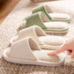 Solid Color Linen House Slippers - image 1