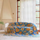 Bright Daisy Cotton Gauze Tassel Blanket - image 2