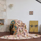 Elegant Butterfly Tassel Cotton Blanket - Light Yellow - 90"W x 98"L - image 5