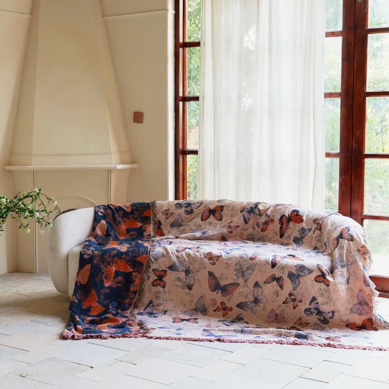 Elegant Butterfly Tassel Cotton Blanket - image 2
