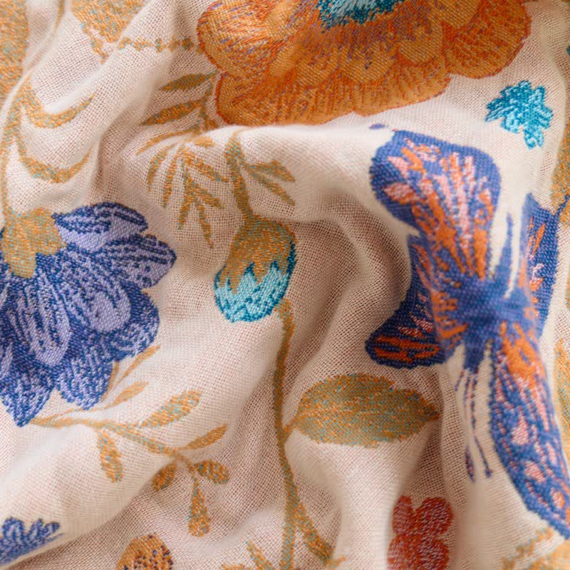 Pastoral Butterfly Cotton Tassel Blanket - image 4