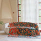 Luxurious Floral Cotton Tassel Blanket - image 2