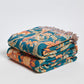 Luxurious Floral Cotton Tassel Blanket - image 3