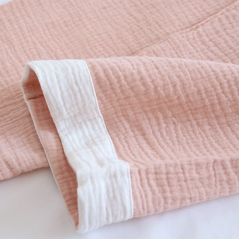 Butterfly Embroidered Cotton Gauze Kimono Loungewear - image 9