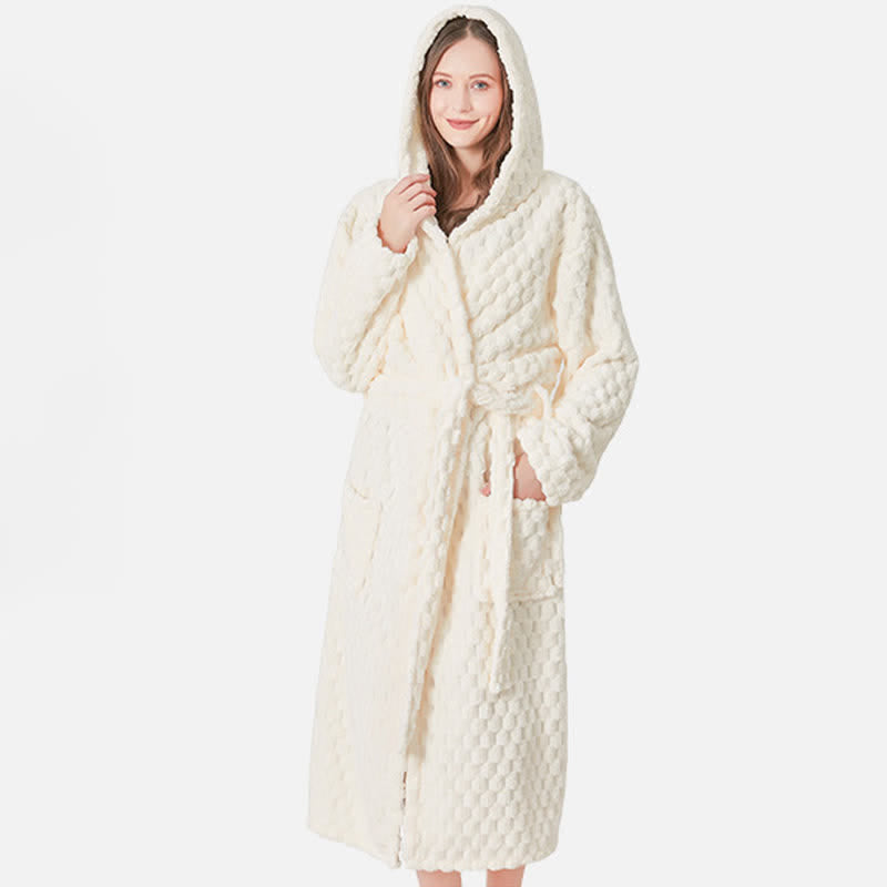 Ownkot Soild Color Unisex Absorbent Hooded Robe - image 7