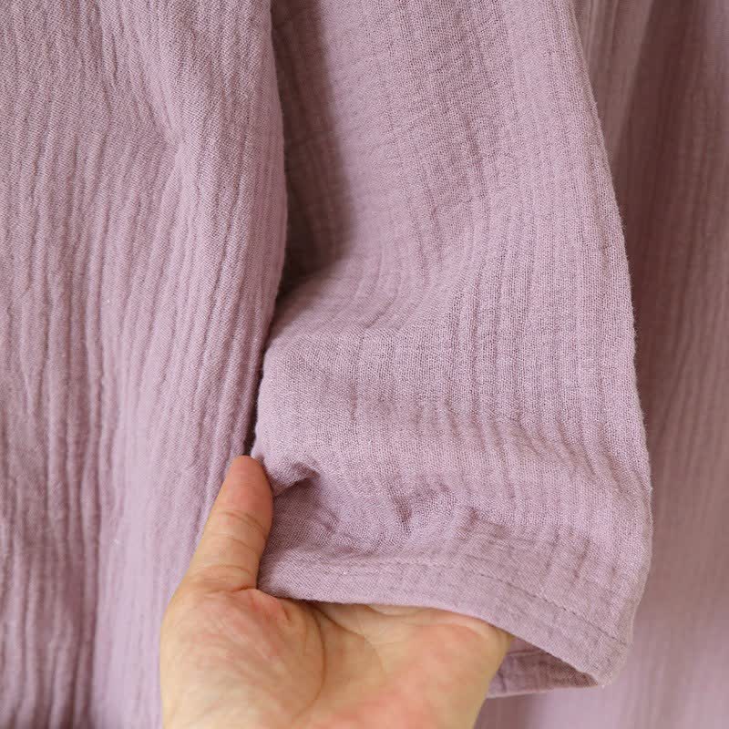 Unisex Minimalist Cotton Gauze Kimono Loungewear - image 8