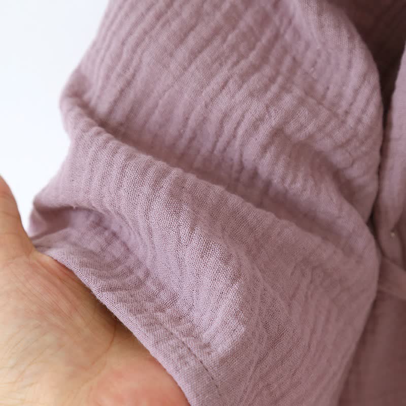 Unisex Minimalist Cotton Gauze Kimono Loungewear - image 10