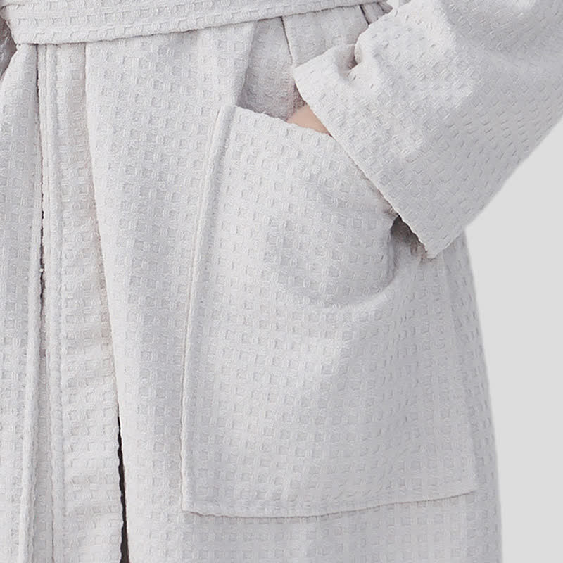 Ownkot Quick-drying Waffle Weave Cotton Spa Bathrobe - image 5