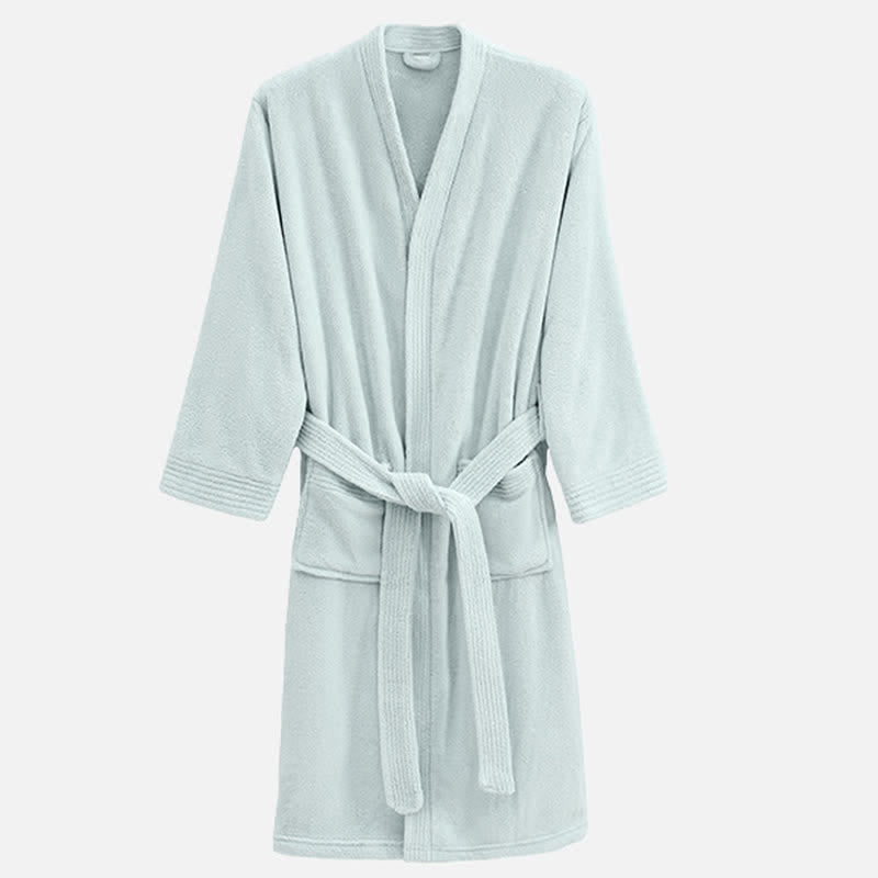 Ownkot Unisex Cozy Hotel & Spa Terry Cloth Robe - Light Blue - XL - image 10